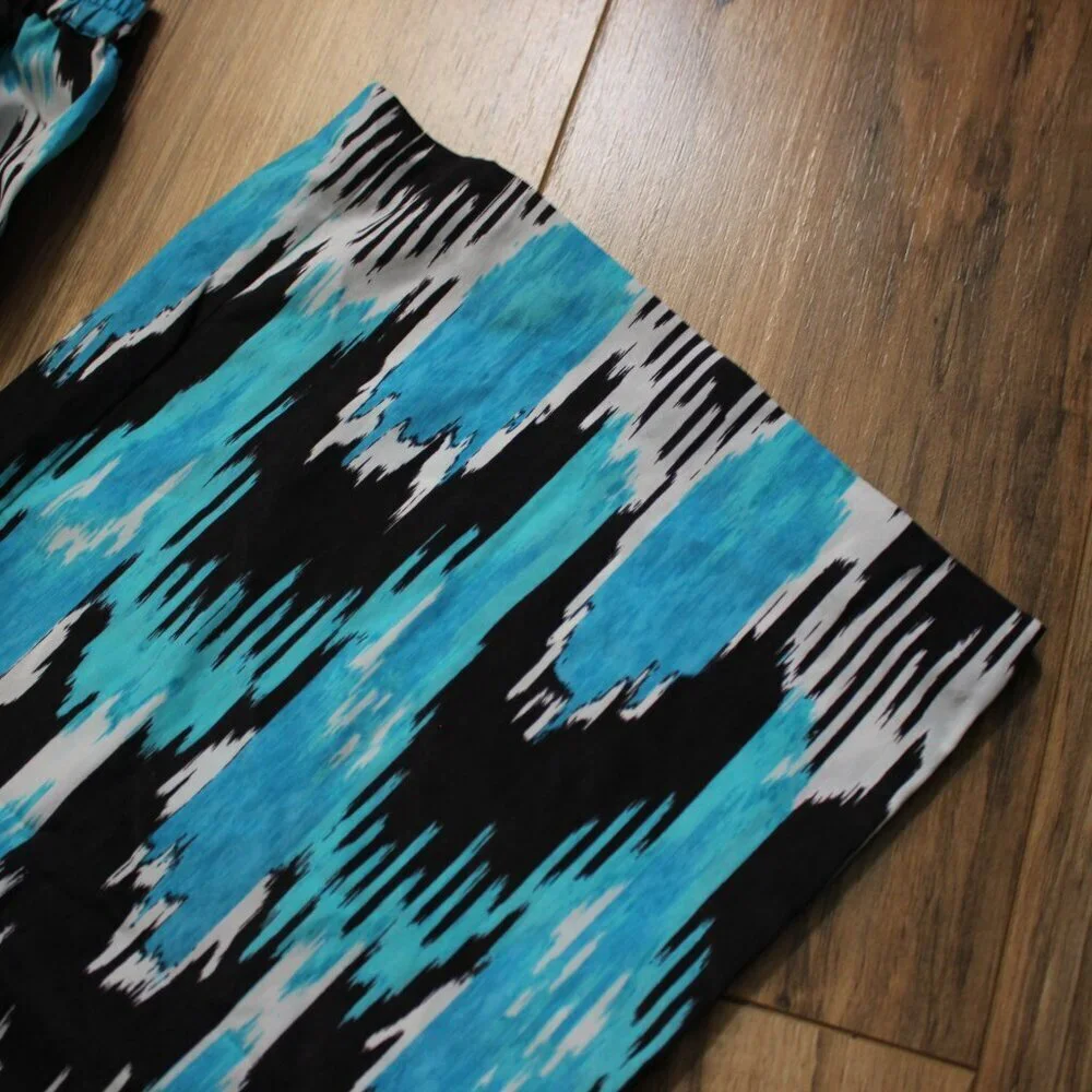 Michael Kors Wide Leg Blue Breezy Summer Pants XS